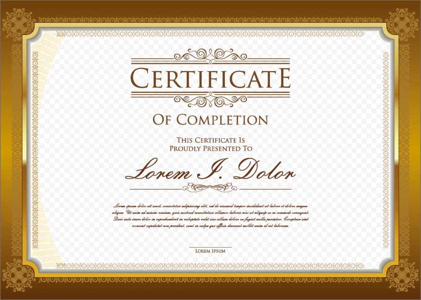 Certificate PNG Pic png FREE DOWNLOAD