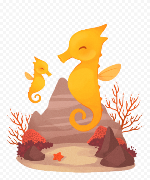 Download Cute Seahorse PNG Transparent