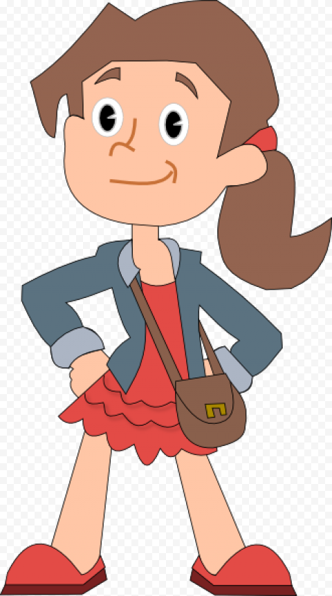Download Cute Cartoon Girl Transparent Background