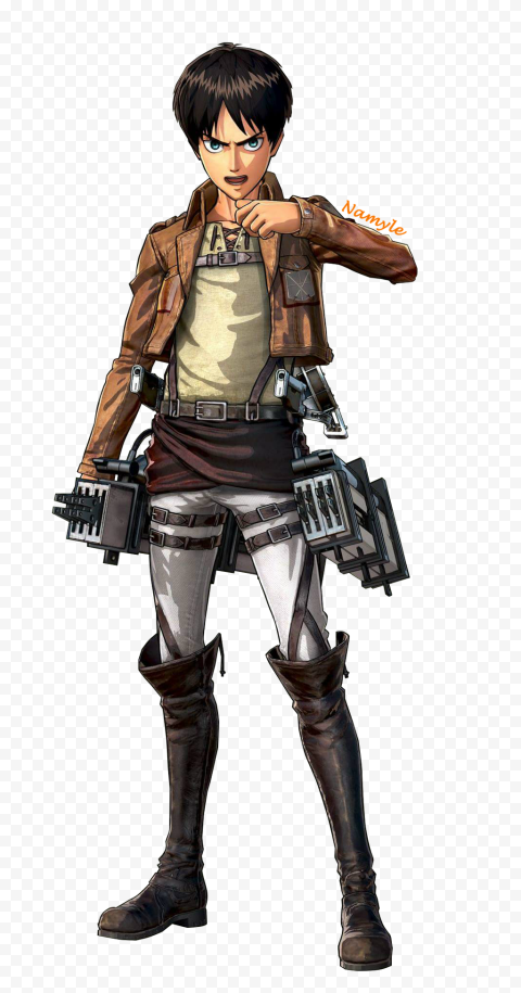 character Eren Yeager Render PNG Transparent Image