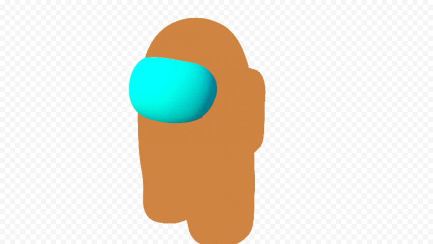 Render  brown Among Us Character PNG 