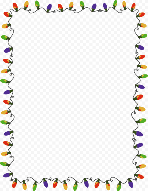Download Christmas Lights Border PNG Transparent Image