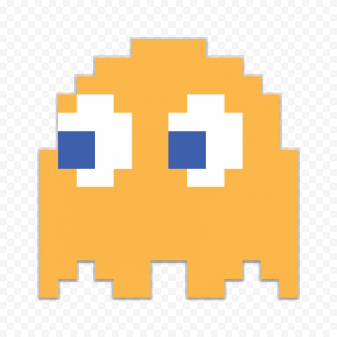 orange pacman yellow ghosts ms free hd image 600x600