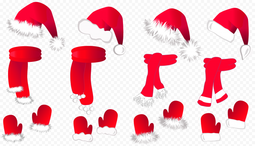 Santa Claus Hat   Transparent Christmas Santa Hat and Scarfs