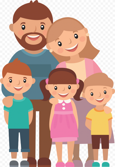 Family Cartoon, Family, child, hand, people