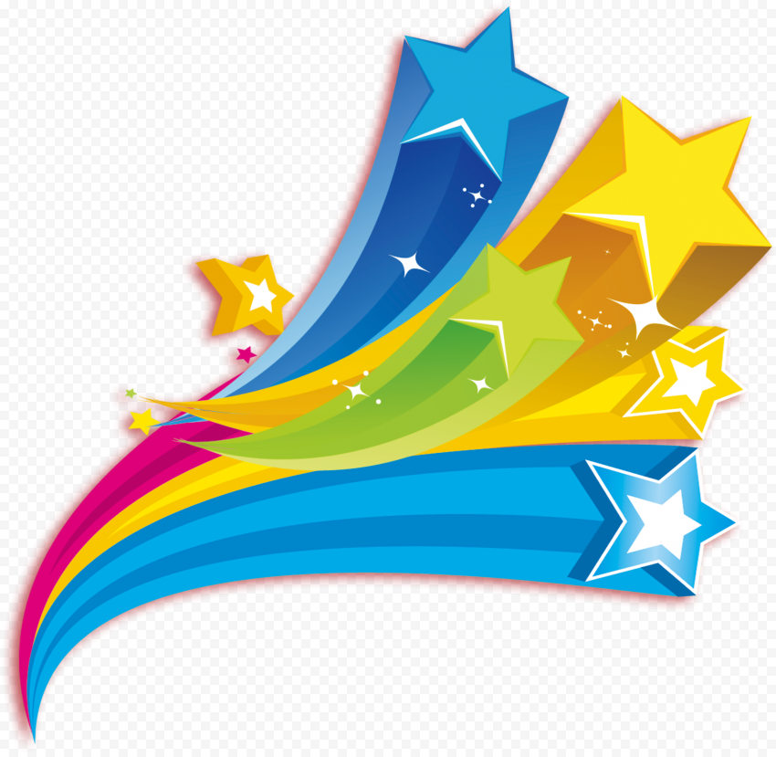 Illustration, Star holiday elements, blue, stars, color