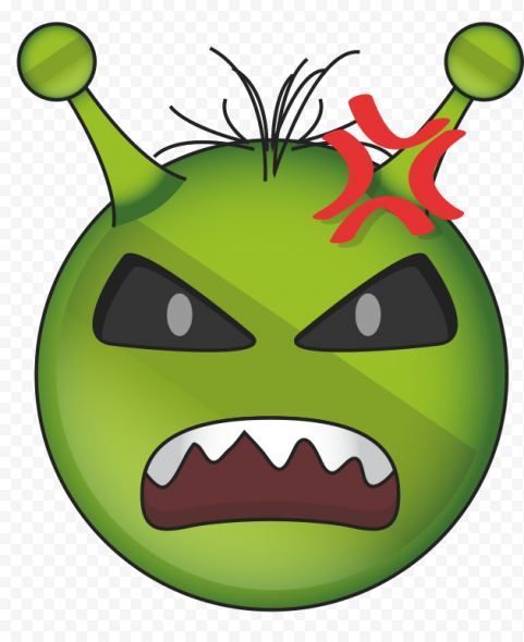 Alien Face Emoji PNG Background Image