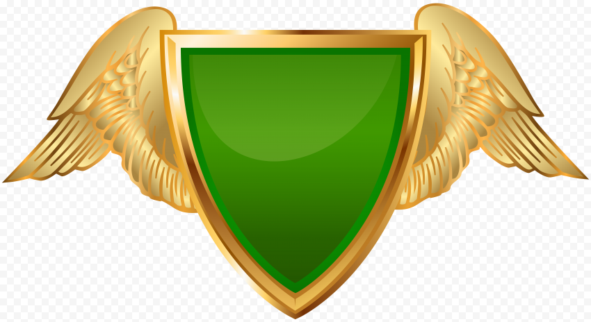 Badge, Badge with Wings Green, logo, shield 