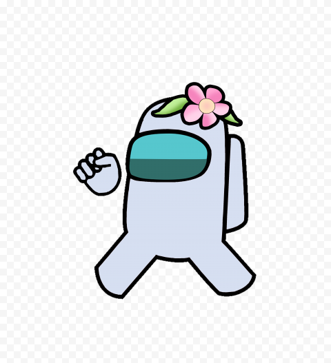 among us white flower download png image 