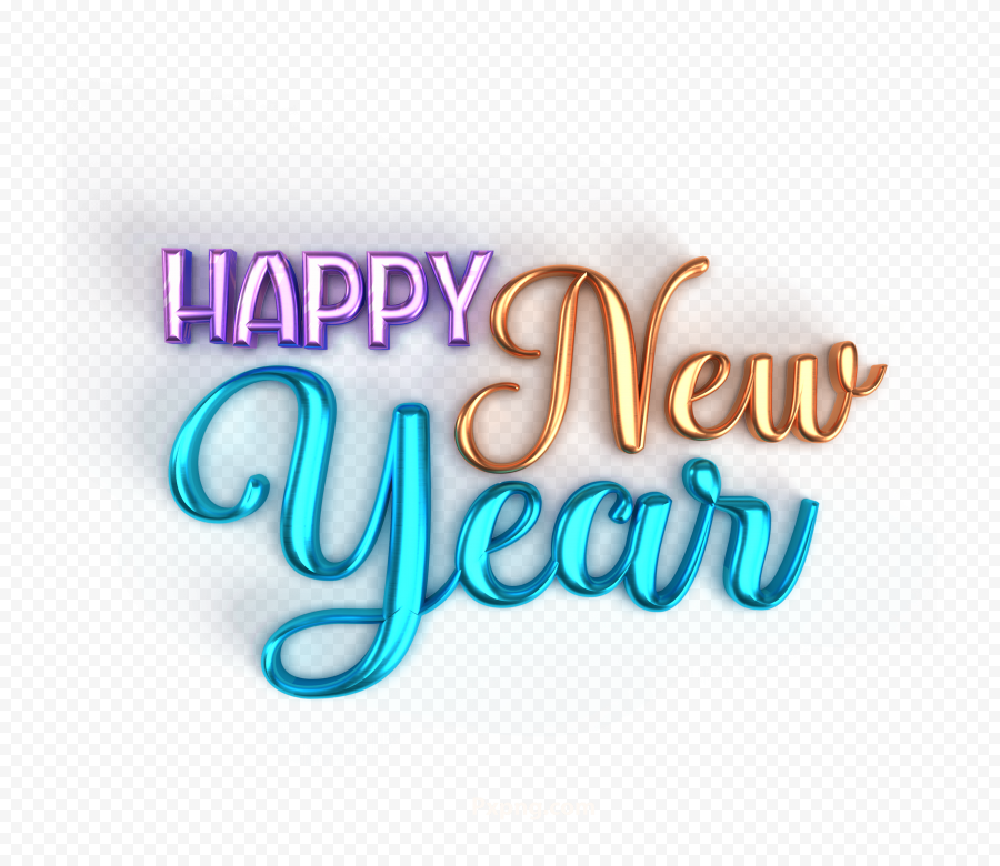 HD Happy New Year Lettering Calligraphic 3d Christmas