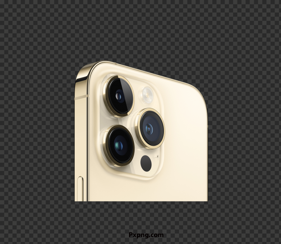 HD Camera iPhone 14 Pro Or Pro Max Gold PNG IMG