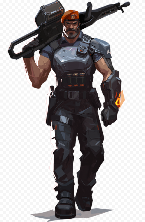HD Brimstone Valorant Agent Player Character PNG