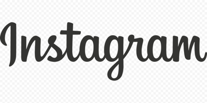 Black Instagram Word Text Logo   750x375