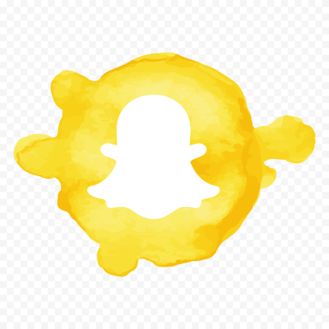 HD Snapchat Watercolor Art Icon PNG Image   1500x1500