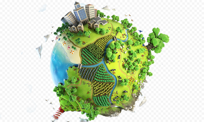 Earth, Earth,Cartoon,3D stereoscopic, cartoon Character, grass, cartoons png