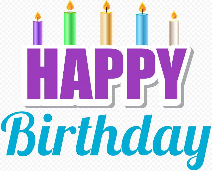 Happy Birthday With Candles Png Clip Art   Happy Birthday Candles Png, Transparent Png