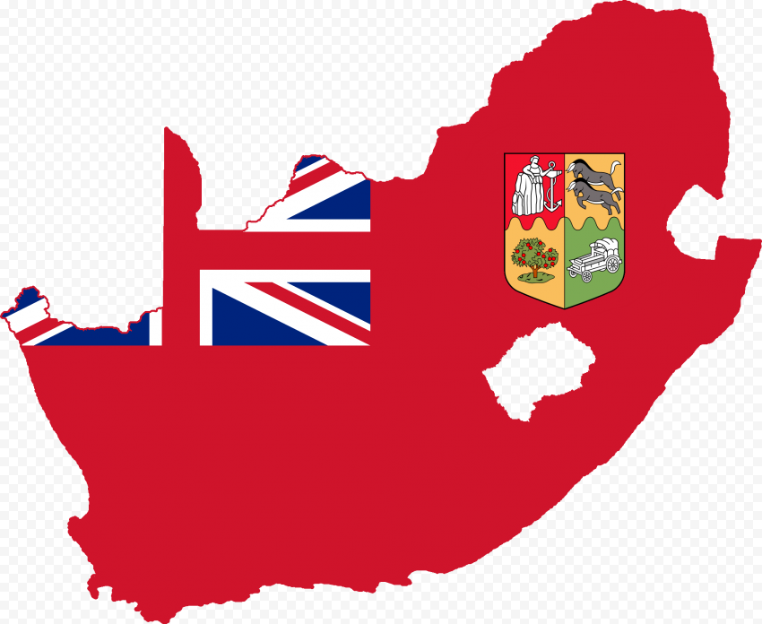 Flag Map Of The Union Of South Africa   South Africa Flag Map, HD Png Download