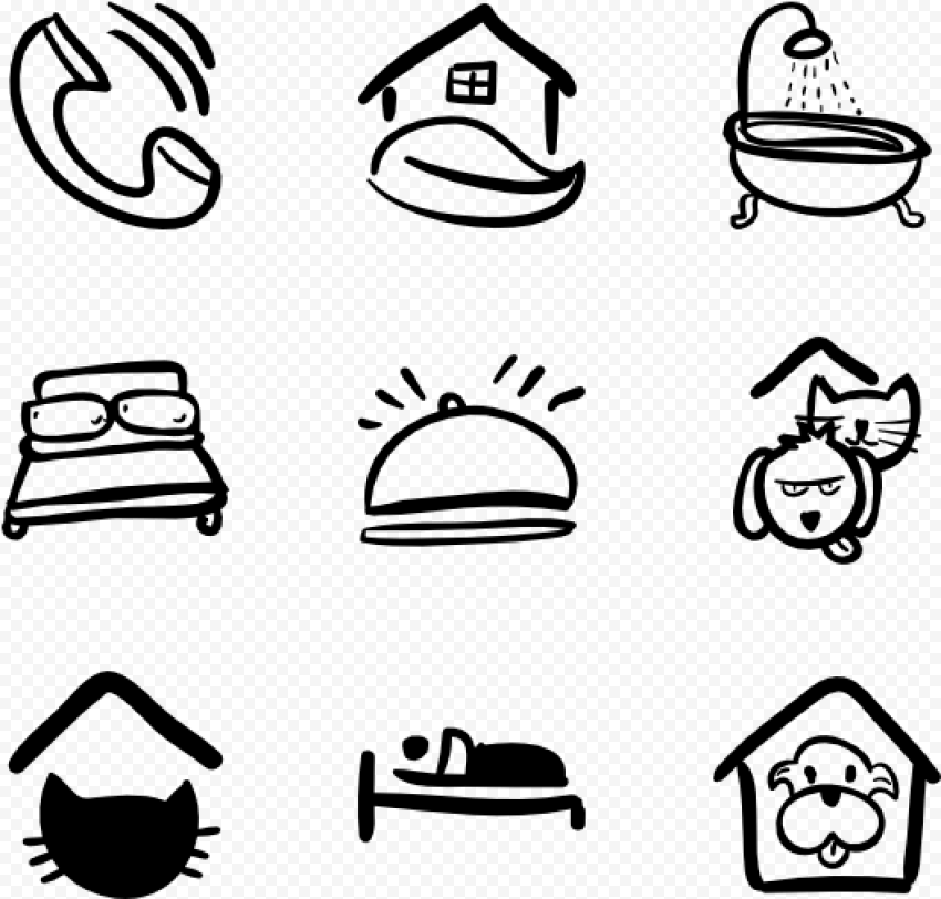 Hand Drawn Hotel   Hand Drawn Travel Icons, HD Png Download