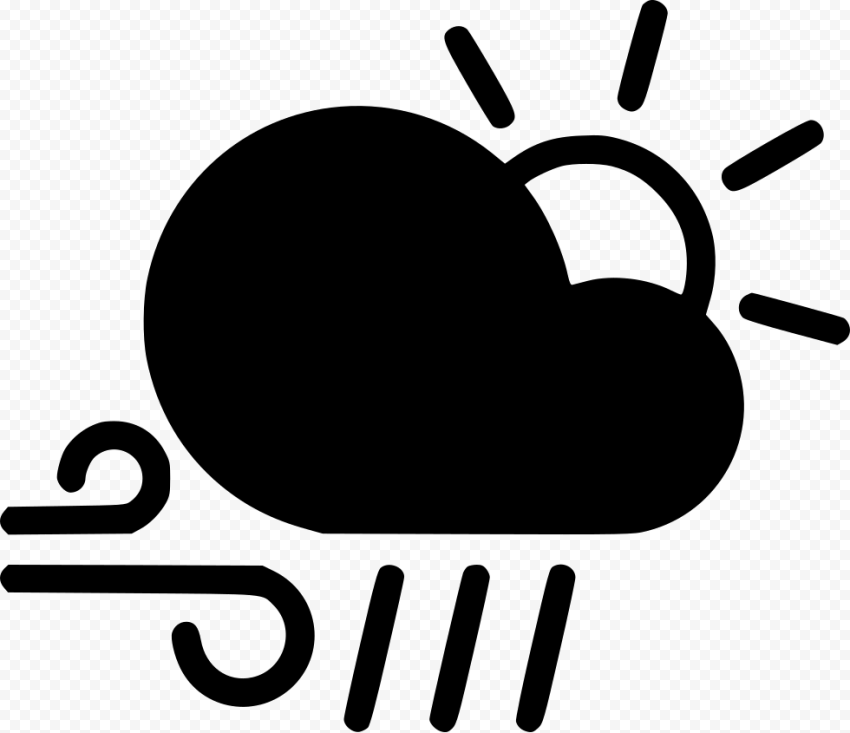 Day Wind Cloud Rain Sun Svg Png Icon Free Download   Cloud Sun Wind, Transparent Png