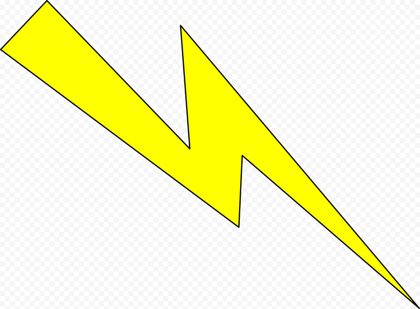 Yellow Lightning Bolt Black Background, HD Png Download