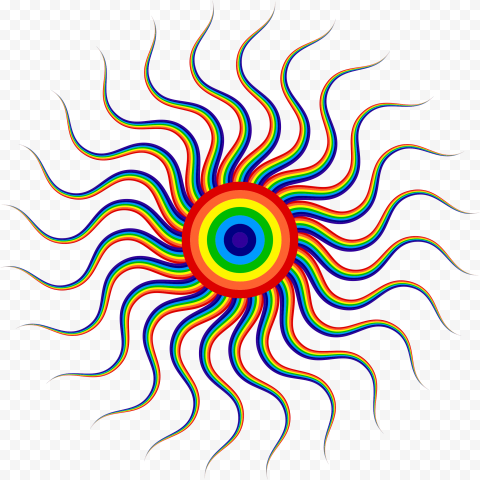 This Free Icons Png Design Of Abstract Prismatic Sun, Transparent Png