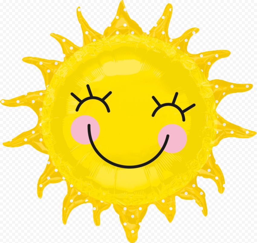 Smiley Sunshine Balloon Instaballoons Fun Balloons   Sun Balloon, HD Png Download