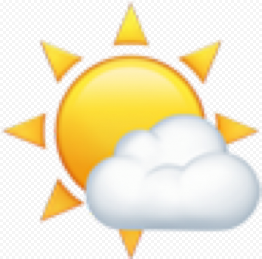Emojis Emoji Sun Clouds Overlay Overlays Tumblr Aesthet   Emoji, HD Png Download