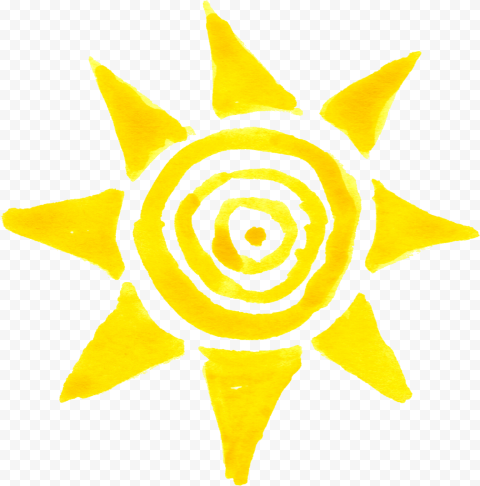 10 Watercolor Sun  , HD Png Download