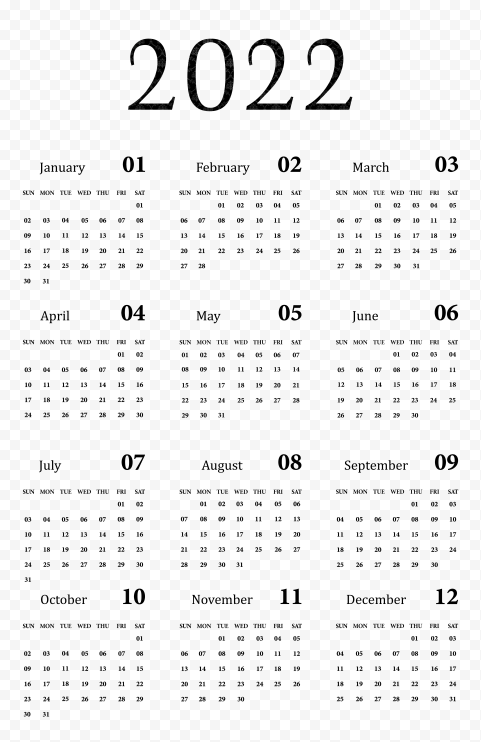 Calendar 2022 PNG Image HD