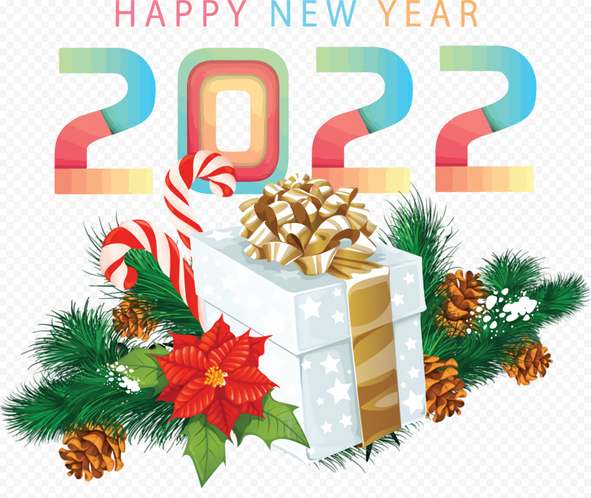 2022 Happy New Year 2022 New Year 2022, Christmas Gift, Rudolph, Holiday, png