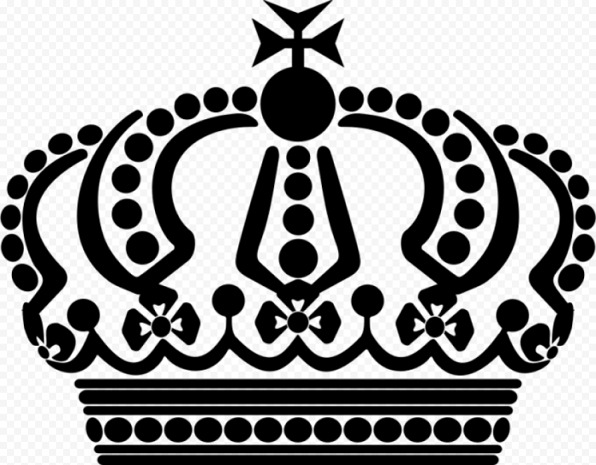 Vector Black Crown PNG Image Background
