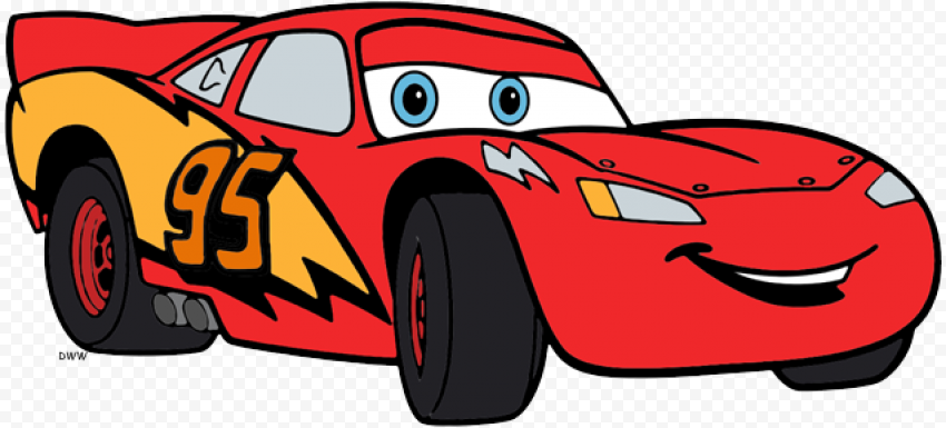 Lightning McQueen Disney Cars Transparent Background PNG