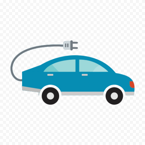 Electric Car Vector PNG Image