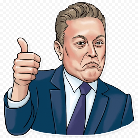 Elon Musk Sticker Chief Executive Telegram, Musk Stick, hand, cartoon png