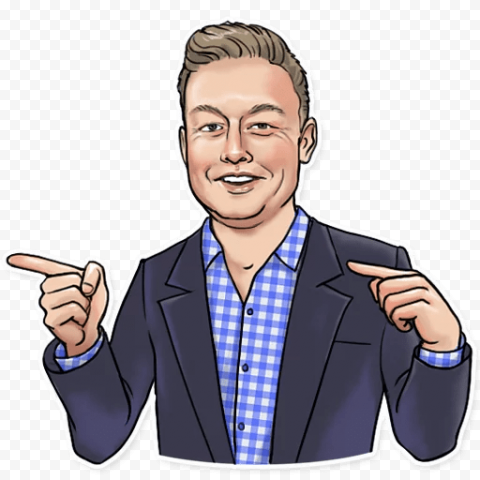 Elon Musk Sticker Telegram Messaging apps Entrepreneur, Musk Stick, hand, public Relations png