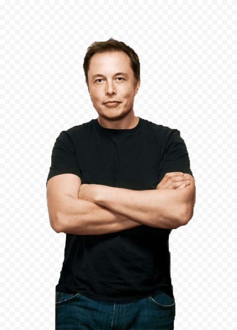 Man wearing black crew neck t shirt, Elon Musk Standing, celebrities, corporate png