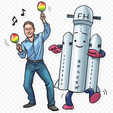 Sticker Telegram, Musk Stick, sticker, cartoon, party png