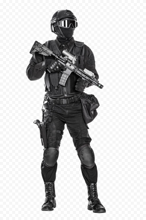 Airsoft SWAT Soldier graphy Police officer, Soldiers, people, monochrome, army png