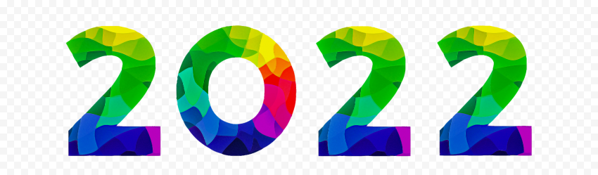 Transparent HD Colorful 2022 Text