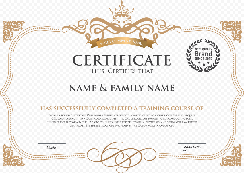 Certificate PNG Image File