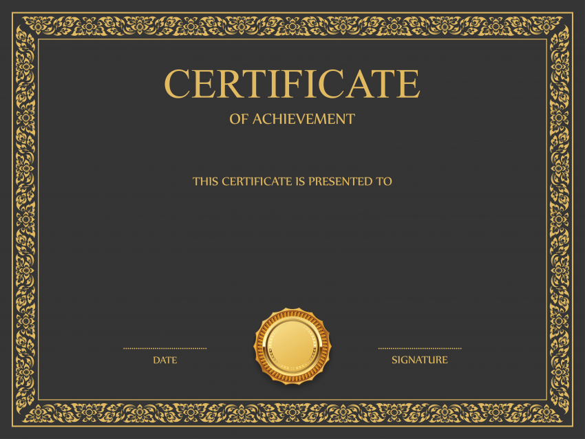 Certificate of Achievement, Academic certificate Template, Certificate Template, text, certificate png
