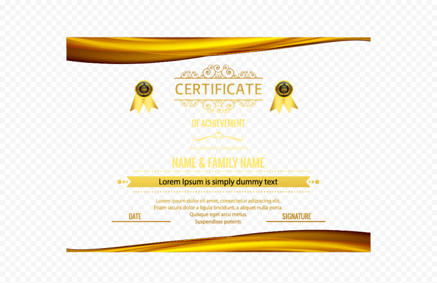 Academic Certificate PNG Image transparent background