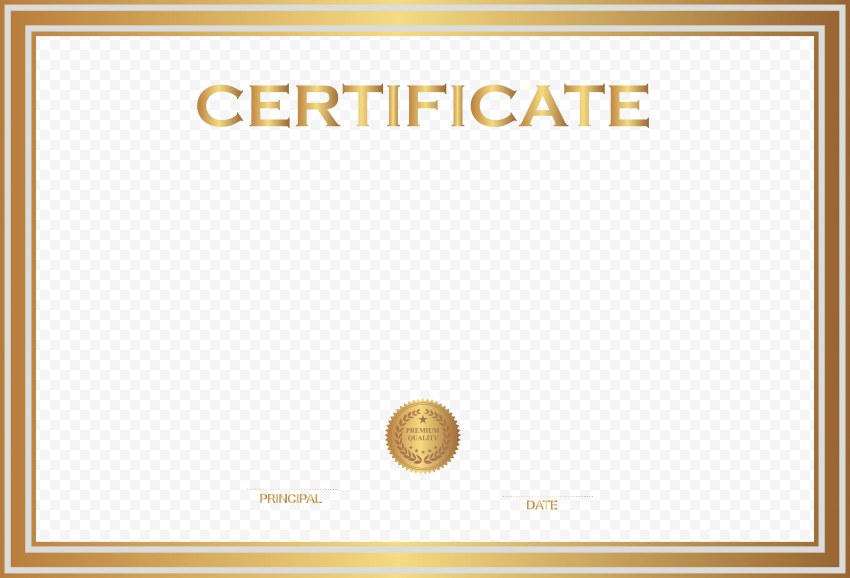 Academic Certificate transparent background HD