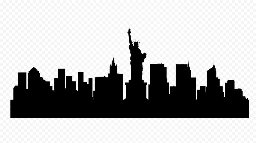 New York Skyline City Transparent Background