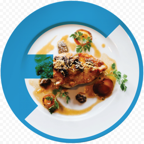 Breakfast Food Plate Top View PNG