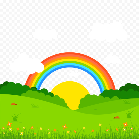 Rainbow illustration, Landscape Book of Optics Euclidean Rainbow, spring landscape plan, plan, computer Wallpaper, happy Birthday Vector Images png