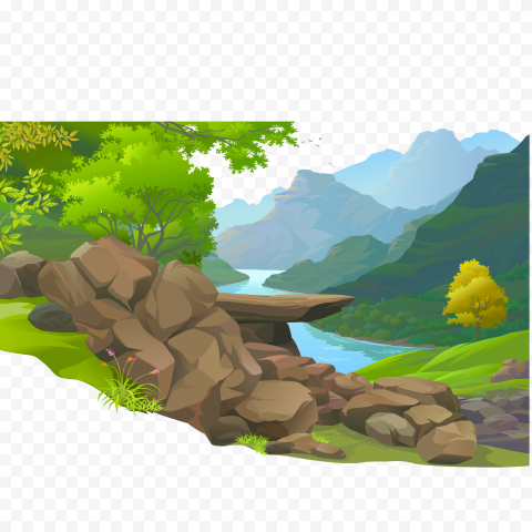 Landscapes and rivers, leaf, landscape, computer Wallpaper png