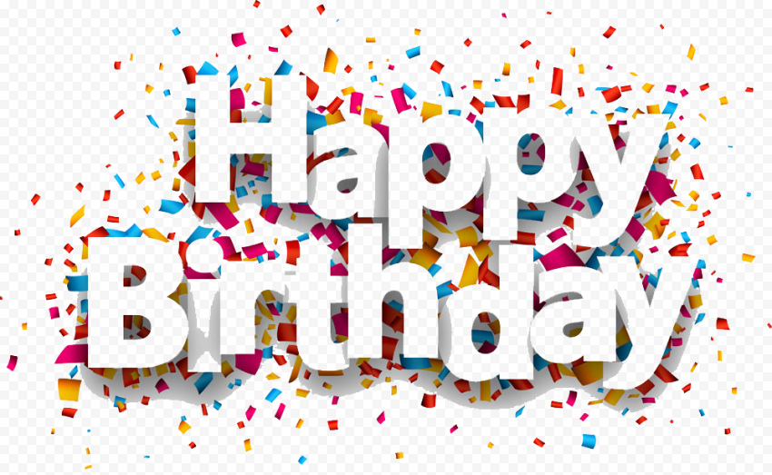 Paper Birthday Confetti, happy Birthday, Happy Birthday, text, balloon, happy Birthday Vector
