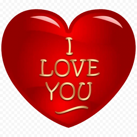 Heart I Love You Word PNG Transparent