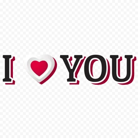 I Love You Word PNG Photos